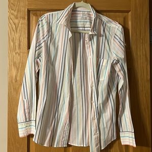 Long sleeve multi stripe shirt